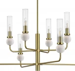 Потолочная люстра на штанге ST Luce Medea SL1244.303.08 латунь/прозрачный E14 8*40W (220V)