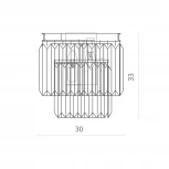 Настенный светильник Divinare Nova 3001/02 AP-2 (220V, хрусталь)