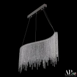Подвесная люстра светодиодная APL LED Sicilia SH07.100.B.Ni.4000 (220V, хрусталь, на тросе)