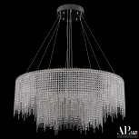 Подвесная люстра светодиодная APL LED Sicilia SH02.93.2D.B.Ni.4000 (220V, хрусталь, на тросе)