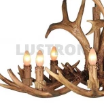 Подвесная люстра Omnilux Loureiro OML-52003-08 (220V, на цепи, подсвечник, свеча, рога)