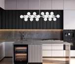 Потолочная люстра на штанге Lumina Deco Marsiada LDP 6033-24 CHR (220V, шарики, молекулы)