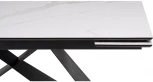 Керамический стол Woodville Ноттингем 160(220)х90х79 белый мрамор / черный 553543