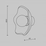 Бра Maytoni Miracle MOD207WL-01BS (220V, шар)