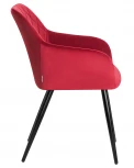 Стул обеденный ROBERT (черные матовые ножки, велюр V108-37 Бордовый)