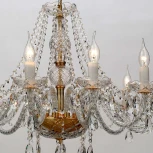 Подвесная люстра Favourite Monreal 1735-12P (220V, хрусталь, на цепи, подсвечник, свеча)