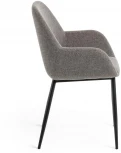 Обеденный стул La Forma (ex Julia Grup) Konna (Серый/ Металл,Пена,Сталь,Фанера)