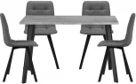Обеденная группа Notta Эделин темно-серый / бетон / черный матовый 524317