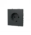 Розетка с заземлением (титан) Voltum S70 VLS040106