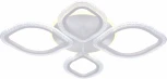 Люстра потолочная светодиодная Bubble 10251/4 LED*70+5W White (регулировка яркости, 220V, пульт управления, цветы)