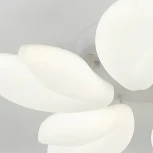 Потолочная люстра светодиодная Natali Kovaltseva Effect LED LAMPS 81116 с пультом ДУ, моб. приложением 100W, белый, LED (регулировка яркости, 220V, цветы, листья)