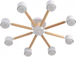 Потолочная люстра на штанге Lumion Vudi 8306/8C белый, дерево/металл GX53 LED 8*7W 220V