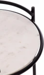 Столик кофейный Secret De Maison FASELIS (mod. 11886) алюминиевый сплав/мрамор, 38*38*56 см, черный/белый мрамор Tetchair 15862