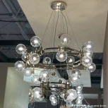 Подвесная люстра Crystal Lux LUXURY SP16+8 GOLD (220V, на тросе, шарики)