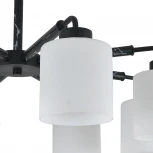 Потолочная люстра на штанге Escada Lord 2133/8P 8x60Вт E27, металл/стекло, чёрный мрамор/белый (220V)