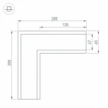Угол SL-LINIA65-F (Металл) 030126 Arlight