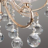 Подвесная люстра Eurosvet Collana 10096/5 золото/прозрачный хрусталь Strotskis