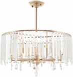 Подвесная люстра хрустальная на штанге Arte Milano Sorrento-2509 372509/8/250/590 GD (220V)