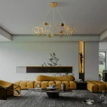 Подвесной светильник светодиодный Eurosvet Uma 90369/15 медь (220V, на тросе)