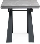 Керамический стол Woodville Бэйнбрук 120х80х76 серый мрамор / графит 530825