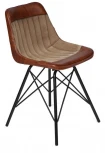 Стул Secret De Maison GETS ( mod. M-14529 ) коричневый (металл/кожа буйвола/ткань хлопок)