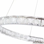 Подвесной светильник Arte Milano Venezia 311311/D600 NI (регулировка яркости, LED, 220V, хрусталь, пульт управления, на тросе, кольцо)