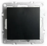 Выключатель одноклавишный (черный) Stekker Эрна 49148