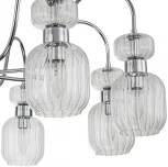 Потолочная люстра на штанге Escada Gloss 1141/8PL Chrome/Clear 8x60Вт E14, металл/стекло, хром/прозрачный (220V)