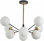 Потолочная люстра на штанге Arte Milano Neapolis-79808 279808/8 BK/GD (220V, шар)