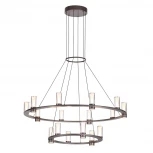 Подвесная люстра Odeon Light Defance 7143/110L черный gun powder/акрил/металл IP20 LED 93W 5960Лм 3000K 220V