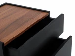 Тумба прикроватная Licata ОГОГО 717120 (черный, орех дижон)