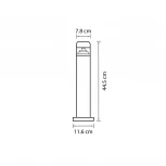 Наземный светильник Lightstar Raggio 376907 (LED, 220V, IP55)