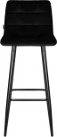 Стул барный Dobrin NICOLE (черные матовые ножки, черный велюр (108-77))