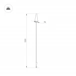 Ландшафтный светильник наземный LGD-CONO-BOLL-H1500-7W Warm3000 (DG, 36 deg, 230V) (Arlight, IP65 Металл) 037521