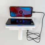 Настенный светильник с беспроводным ЗУ с полкой для чтения Декарт CL704370 LED USB QI (220V, выключатель)