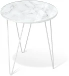 Столик журнальный SHT-CT27 белый муар/белый мрамор от фабрики Mebelik