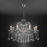 Подвесная люстра Eurosvet Brezza 10107/8 хром/дымчатый хрусталь Strotskis