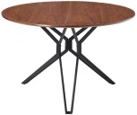 Стол DT-62 орех/черный (d120)