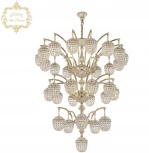 Подвесная большая люстра Art Classic 31.21 31.2111R.15+10+5+1.420.3d.AZ.GW (220V, на цепи)