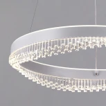 Подвесной светильник светодиодный Natali Kovaltseva Sad Queen INNOVATION STYLE 83126 PETEROLJA с пультом ДУ, моб. приложением 120W, белый, LED (регулировка яркости, 220V, на тросе, круглые, кольцо)