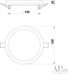 Точечный светильник встраиваемый APL LED Ingrid 3322.FAP222R/18W/6K (220V, круглые, IP40)