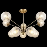 Потолочная люстра на штанге Reluce 04164-0.3-10 (220V, шар, молекулы)