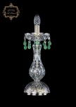 Интерьерная настольная лампа Art Classic 12.24 12.24.1-34.Br.V5001 (220V, хрусталь, подвески, подсвечник, свеча)