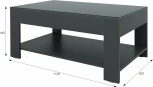 Стол журнальный BeautyStyle 26 графит темный U961/стекло черное от фабрики Mebelik