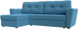 Диван угловой Амстердам Лайт левый угол (Голубой/Рогожка) Лига Диванов арт.121170L