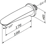 Излив Am.Pm Like F8070000 для ванны