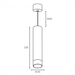 Подвесной светильник Wolta WSL-MR11/P15BG под лампу MR11 с цоколем GU10 Черный / золотой PETITE