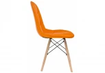 Обеденный стул на металлокаркасе Woodville Kvadro оранжевый 11732