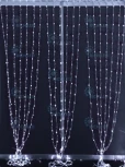 Гирлянда светодиодная Водопад белая 8 режимов свечения 220B, 585 LED, провод прозрачный, IP54 RL-WF2*3C3/2-585-T/WW Rich LED