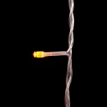 Гирлянда Занавес 2 x 2 м Желтый с Мерцанием Белого Диода 220В, 400 LED, Провод Прозрачный ПВХ, IP54